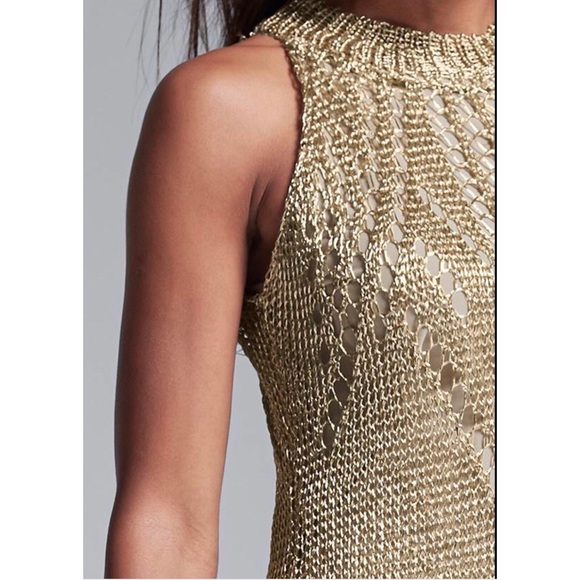 Never Worn -Metallic Finish Crochet Dress - Picture 5 of 10